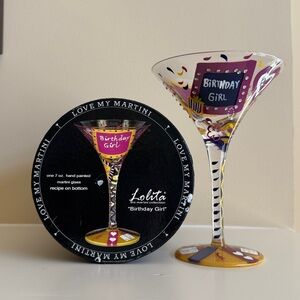 Lolita the Martini Collection “Birthday Girl” Martini Glass